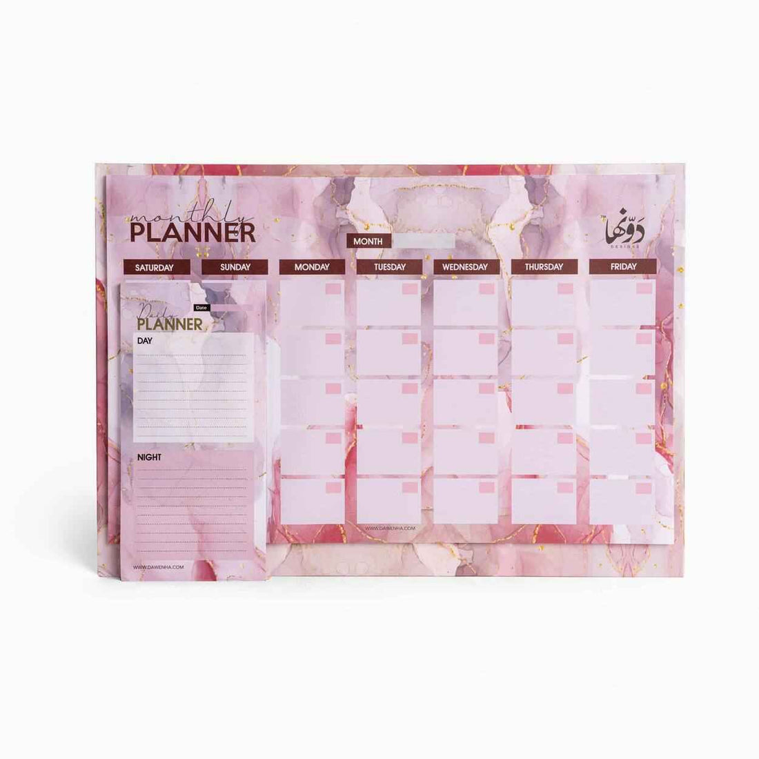 Pink Marble Desk Calendar calendar Dawenha | دونها