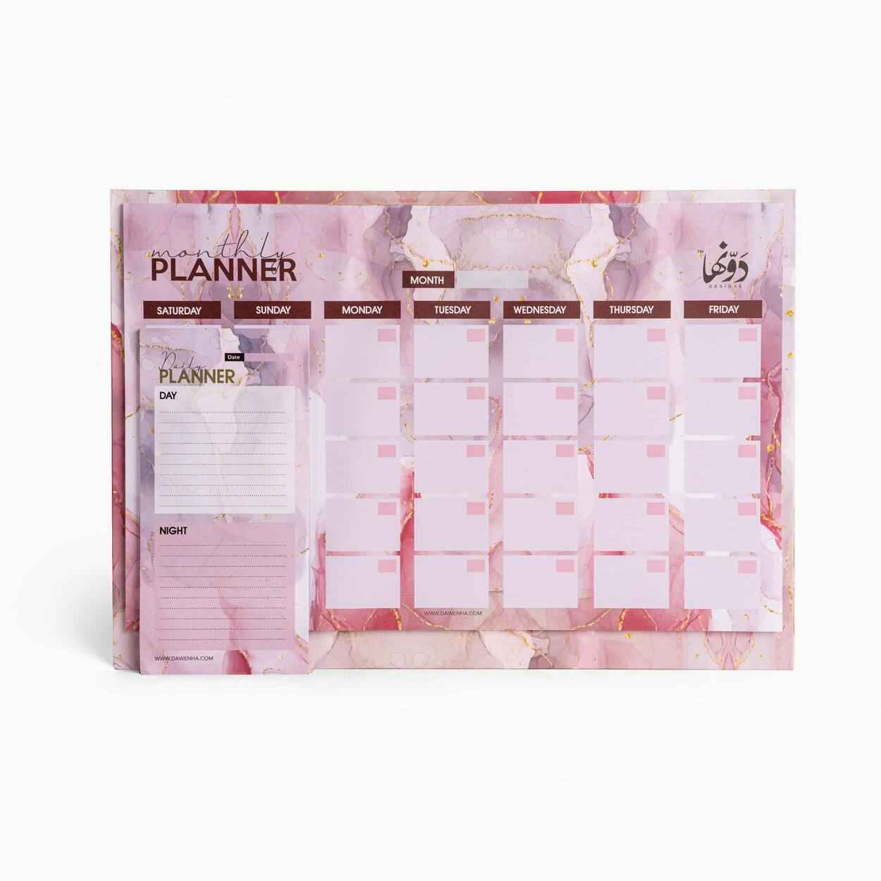 Pink Marble Desk Calendar calendar Dawenha | دونها