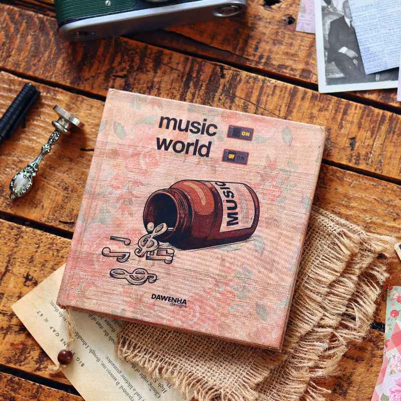 Turn Music ON | Vintage Notebook notebook Dawenha | دونها