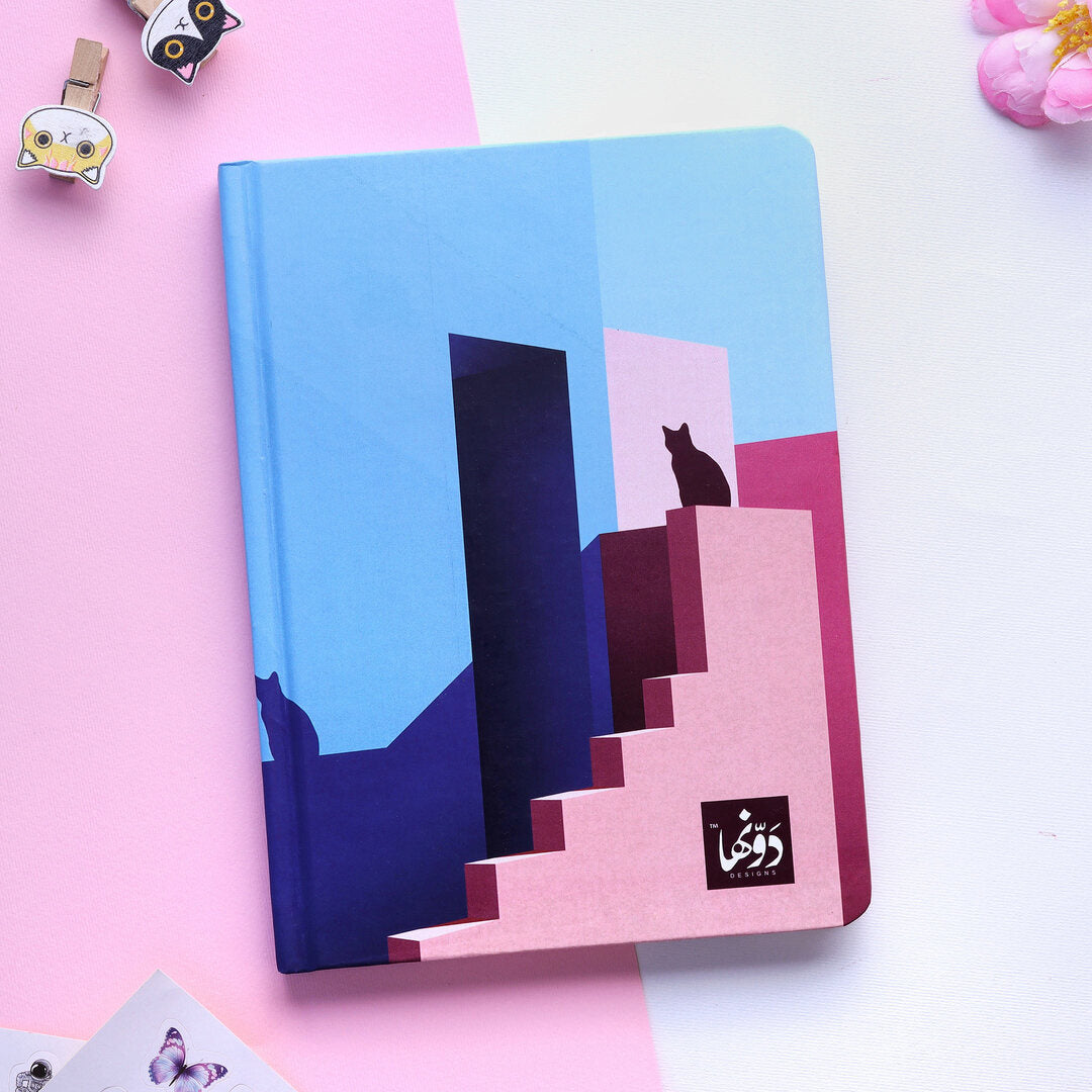 Cat Shadow | SafeZone Notebook (Wired / HardCover) Hardcover Dawenha | دونها