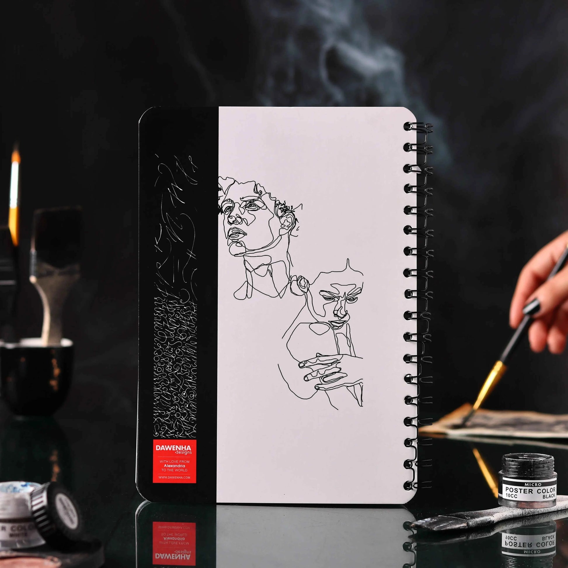 One Line Art | B&W Sketchbook Dawenha | دونها