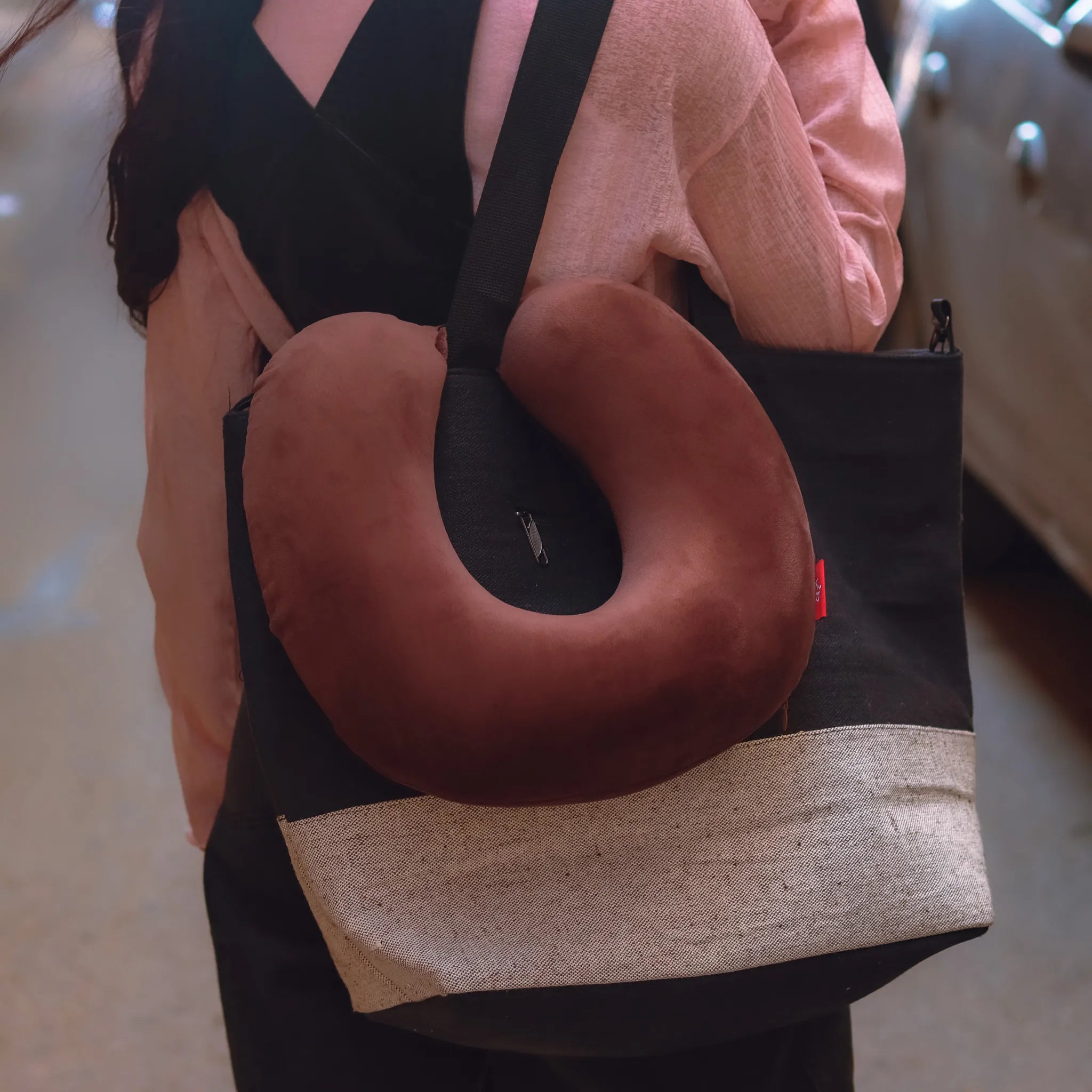 Neck Pillow By Dawenha | Brown pillow Dawenha | دونها