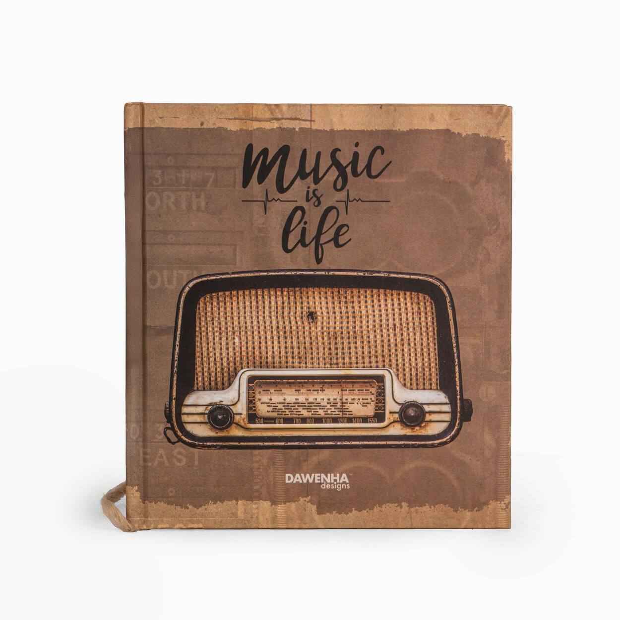 Music is Life | Vintage Notebook notebook Dawenha | دونها