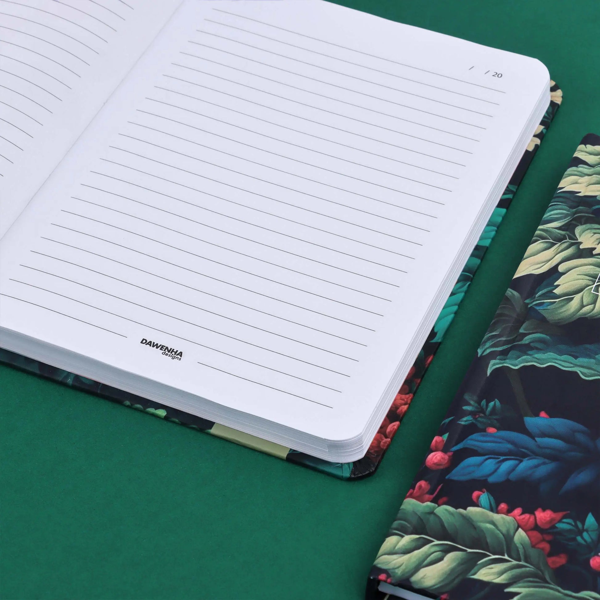 Botanical Green | Safezone Notebook (Wired / HardCover) Dawenha | دونها