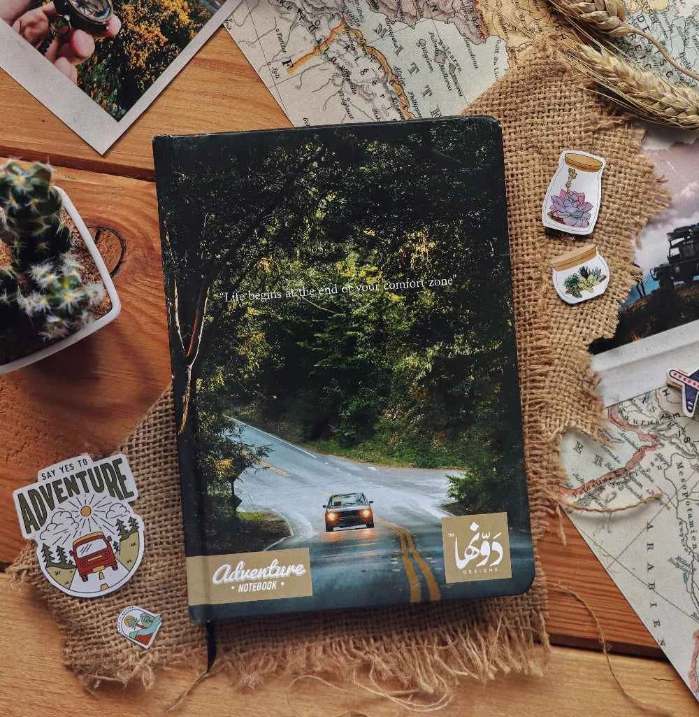 Life begins | Adventure Notebook notebook Dawenha | دونها