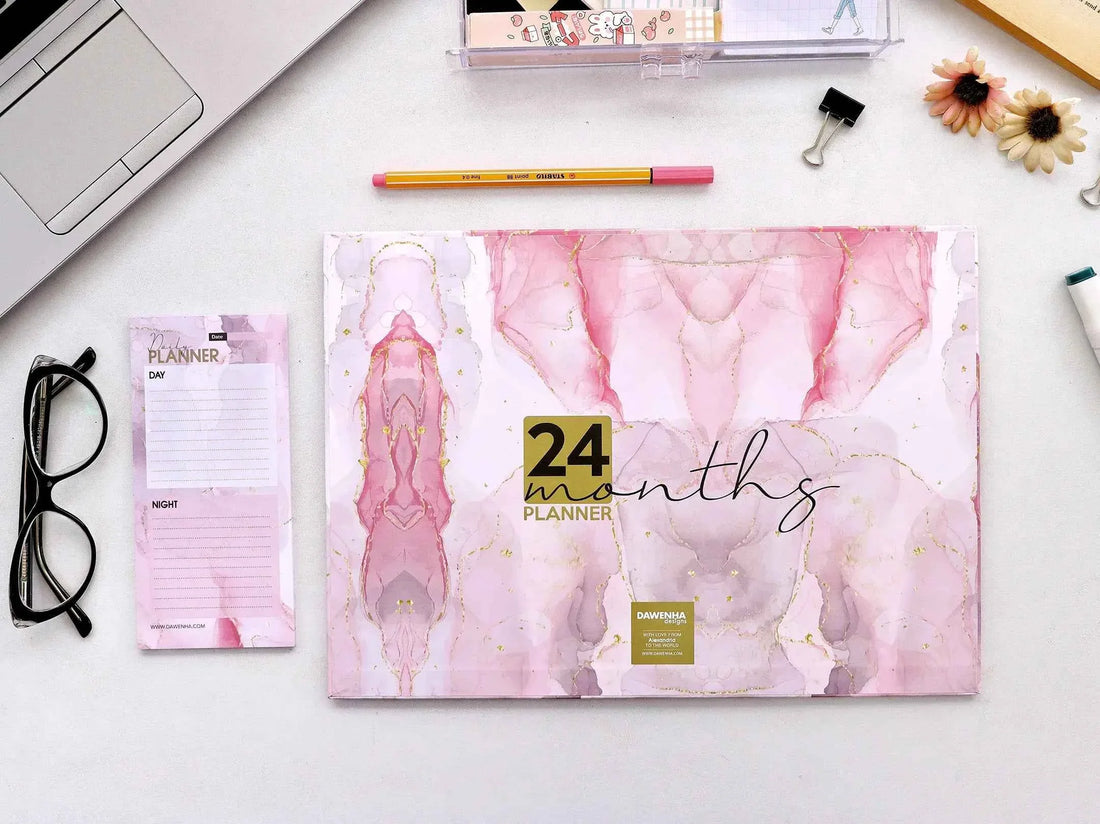 Pink Marble Desk Calendar calendar Dawenha | دونها