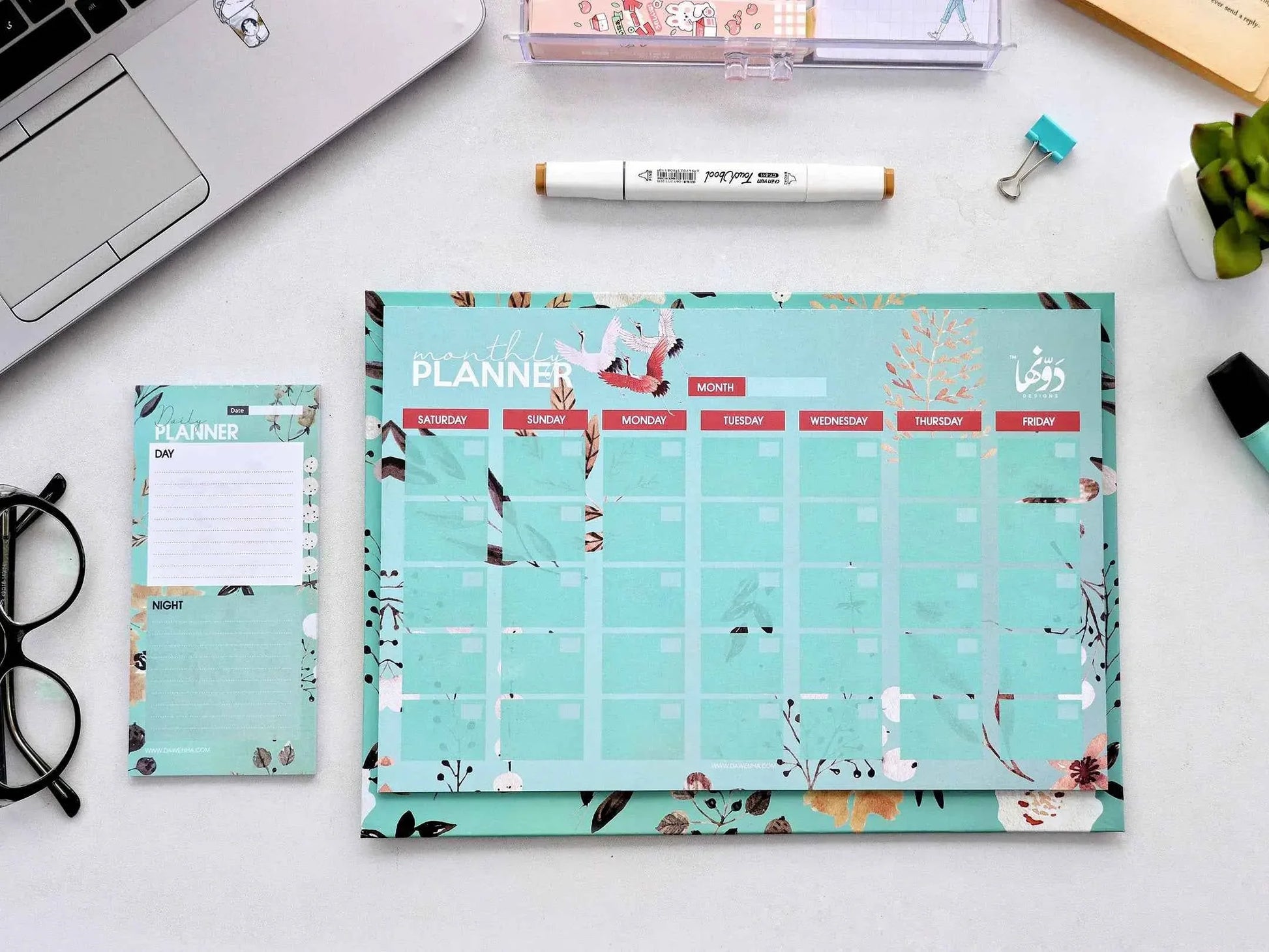 Sky birds Desk Calendar calendar Dawenha | دونها