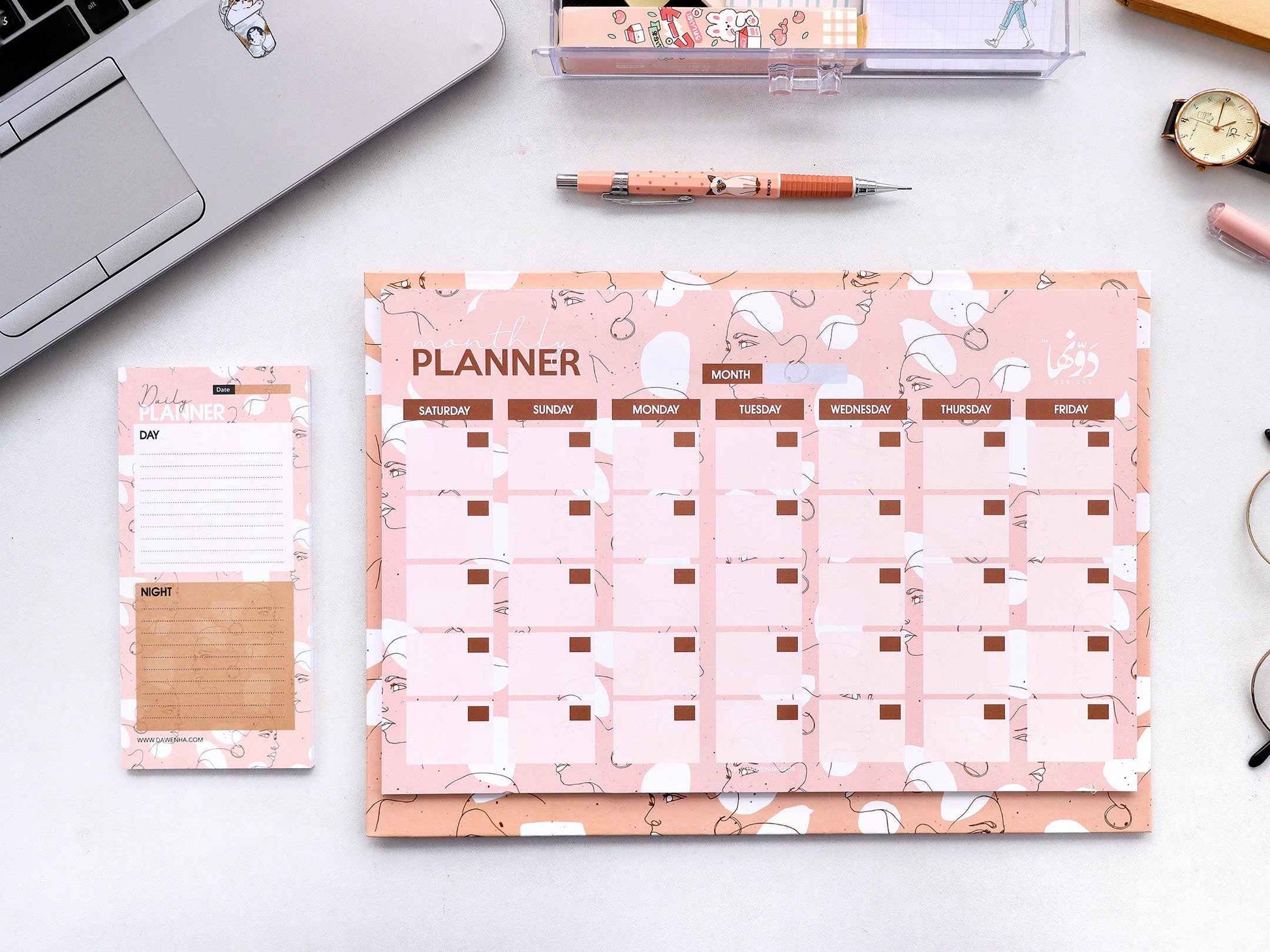 Girly Desk Calendar calendar Dawenha | دونها