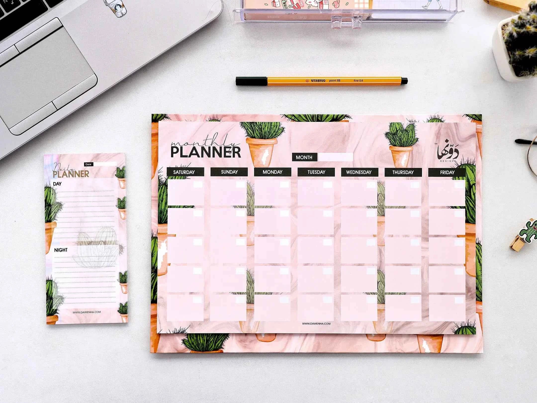 Cactus Desk Calendar calendar Dawenha | دونها