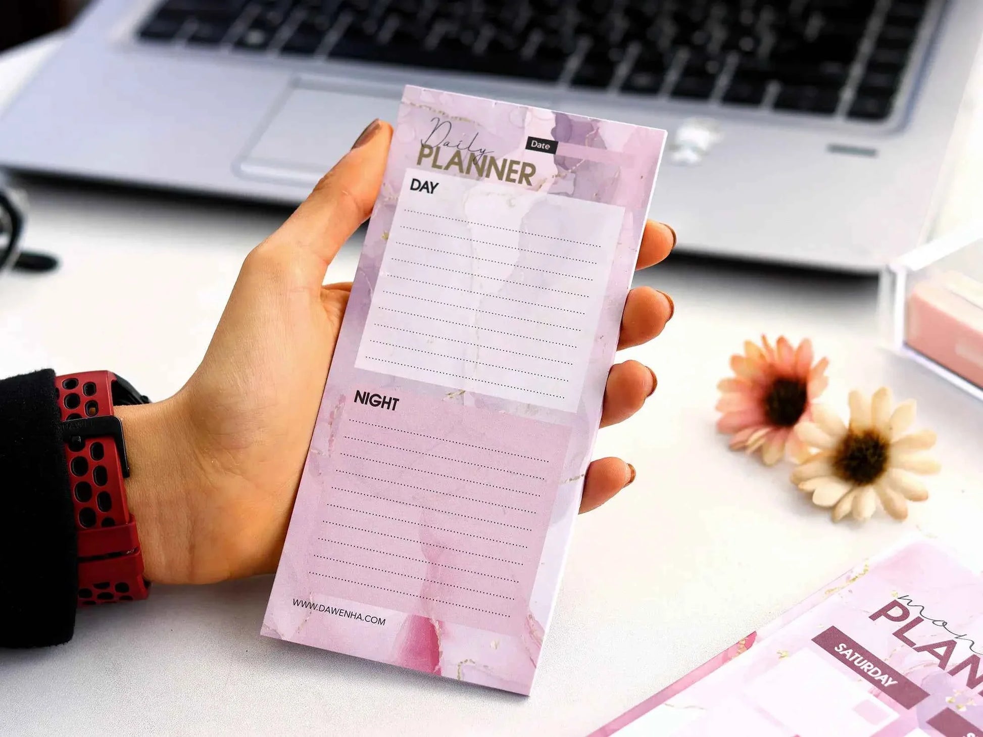 Pink Marble Desk Calendar calendar Dawenha | دونها