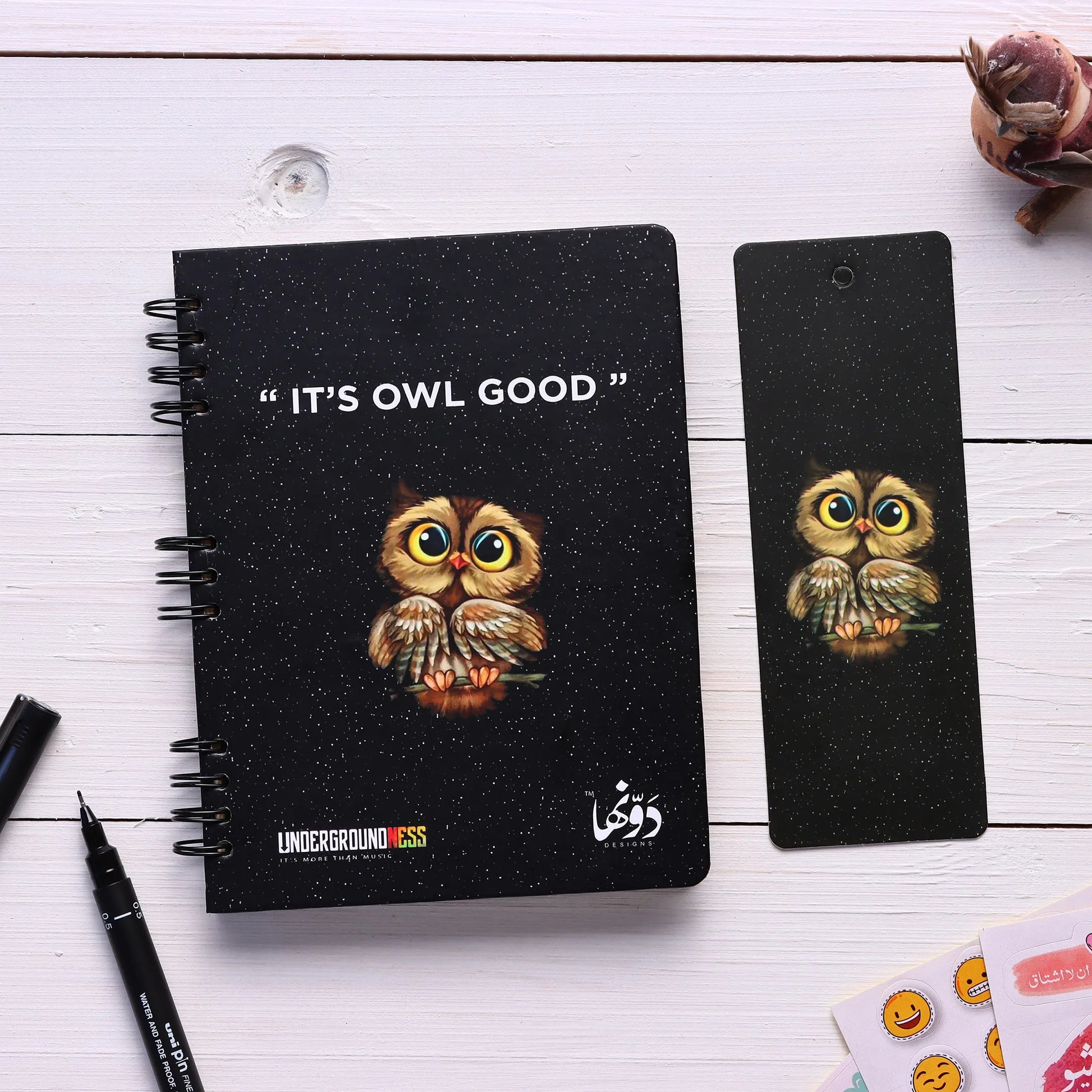 It's Owl Good | Pocket Notebook Wired Dawenha | دونها