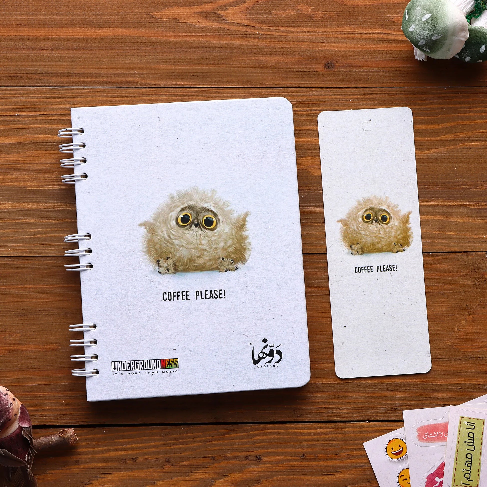 Lazy Owl | Pocket Notebook Wired Dawenha | دونها