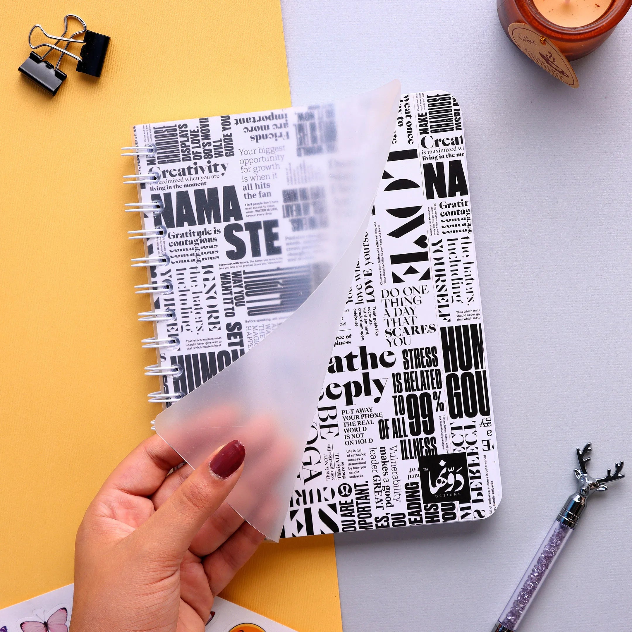 Breathe Deeply | SafeZone Notebook (Wired / HardCover) Dawenha | دونها