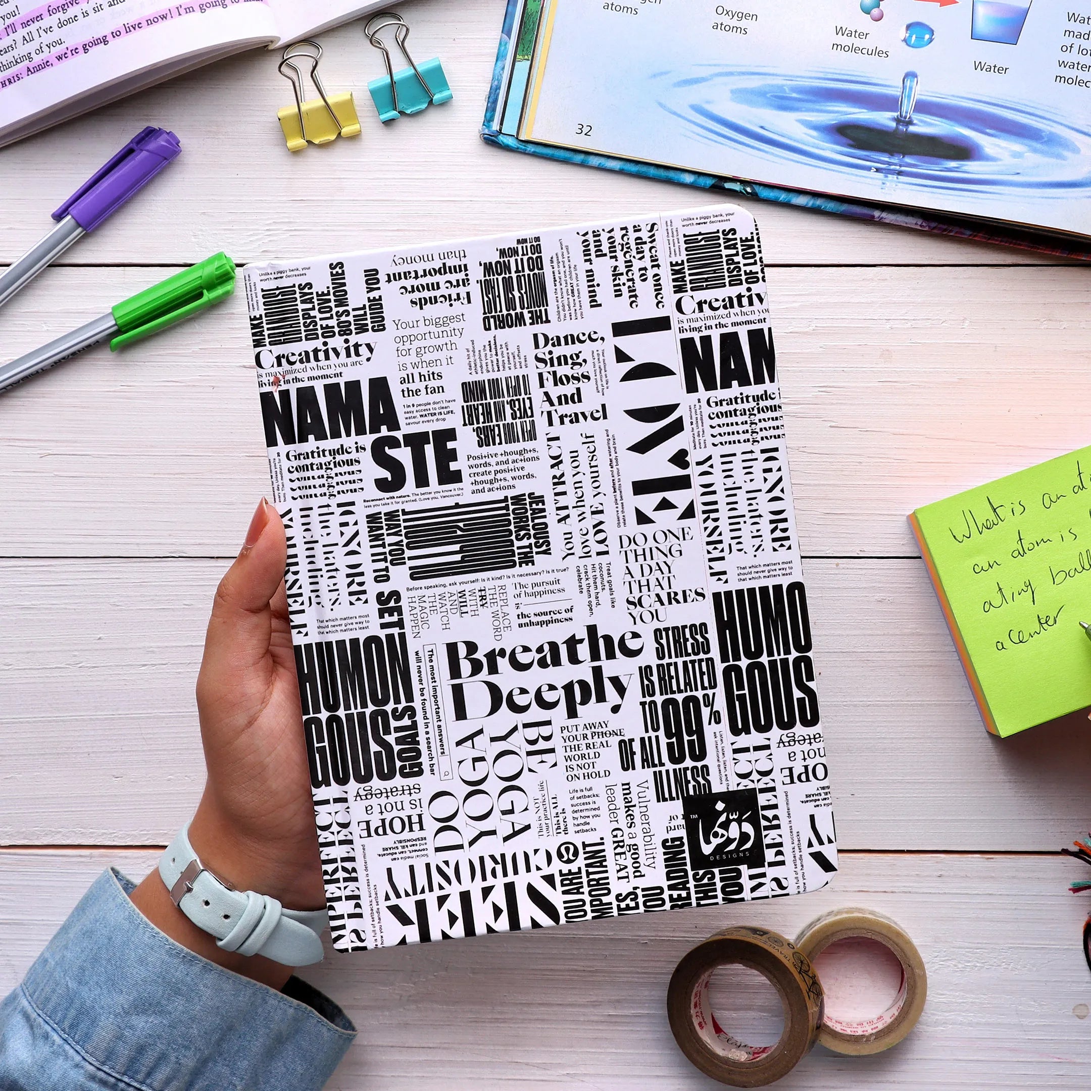 Breathe Deeply | SafeZone Notebook (Wired / HardCover) Hardcover Dawenha | دونها