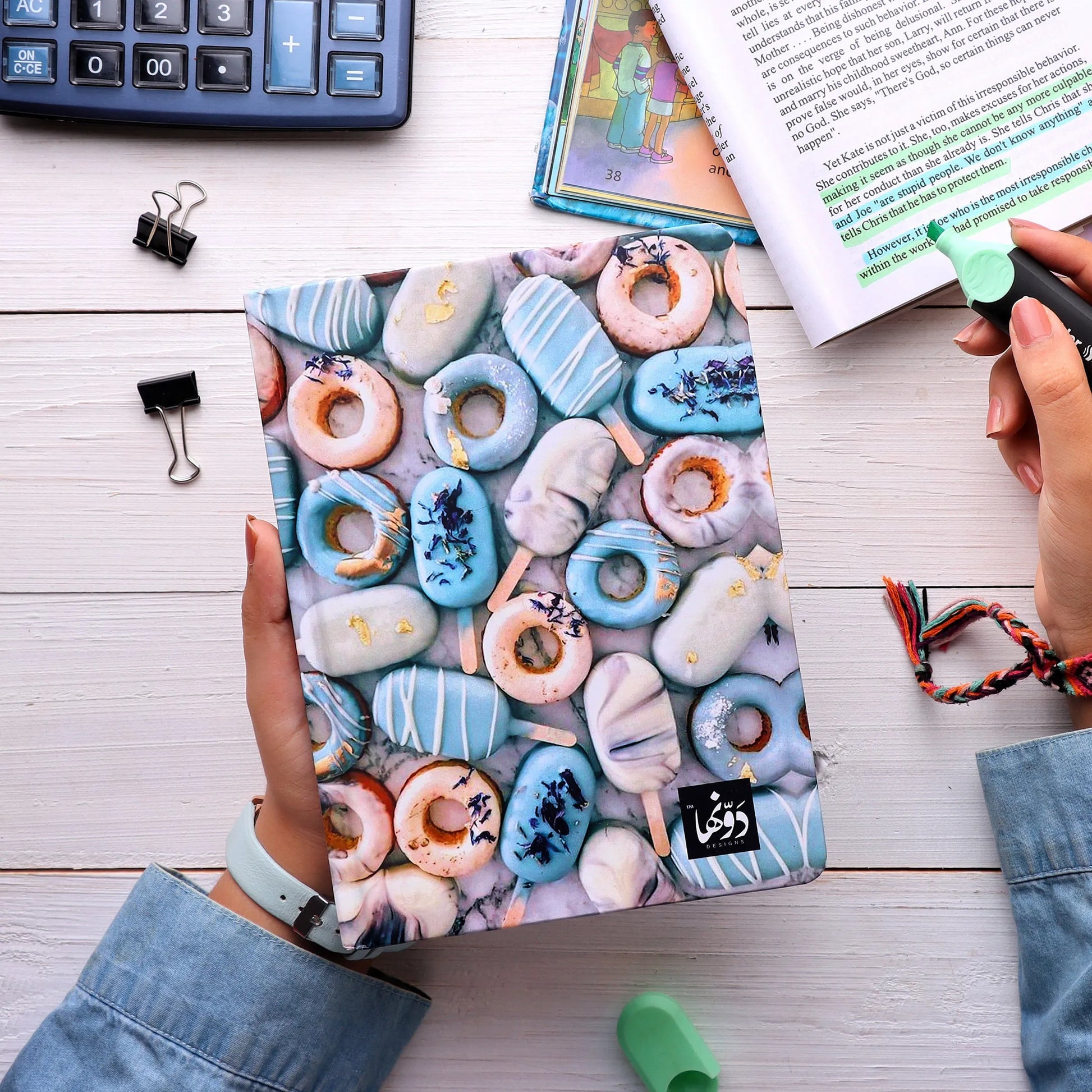 Ice Cream | SafeZone Notebook (Wired / HardCover) Hardcover Dawenha | دونها