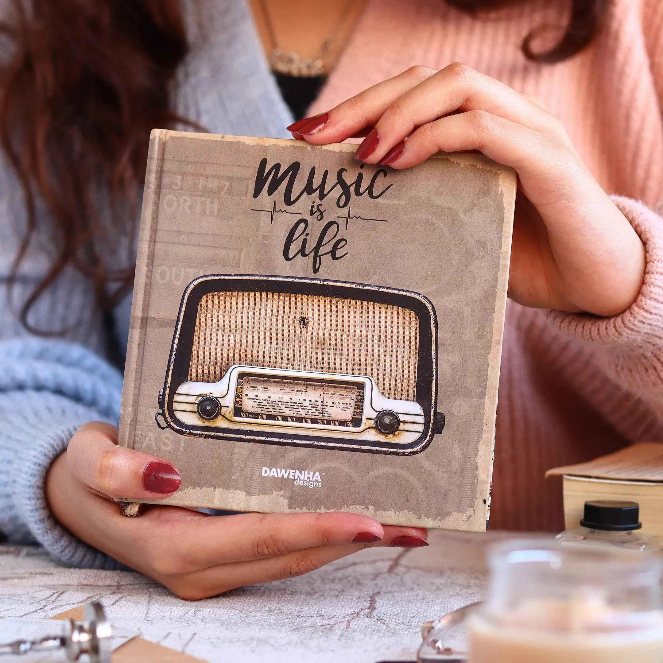 Music is Life | Vintage Notebook notebook Dawenha | دونها