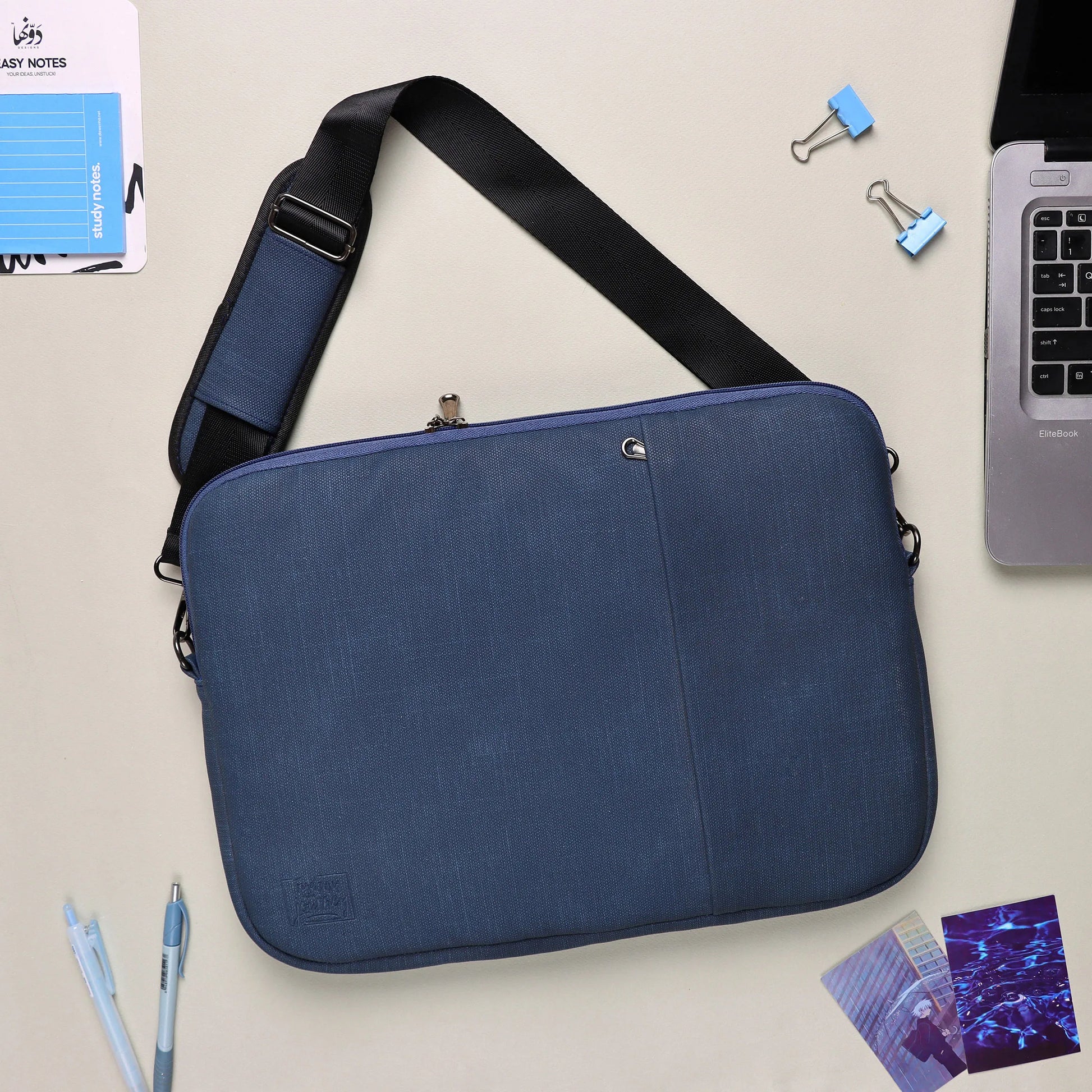 Shoulder Laptop Sleeve | Navy Blue Dawenha | دونها
