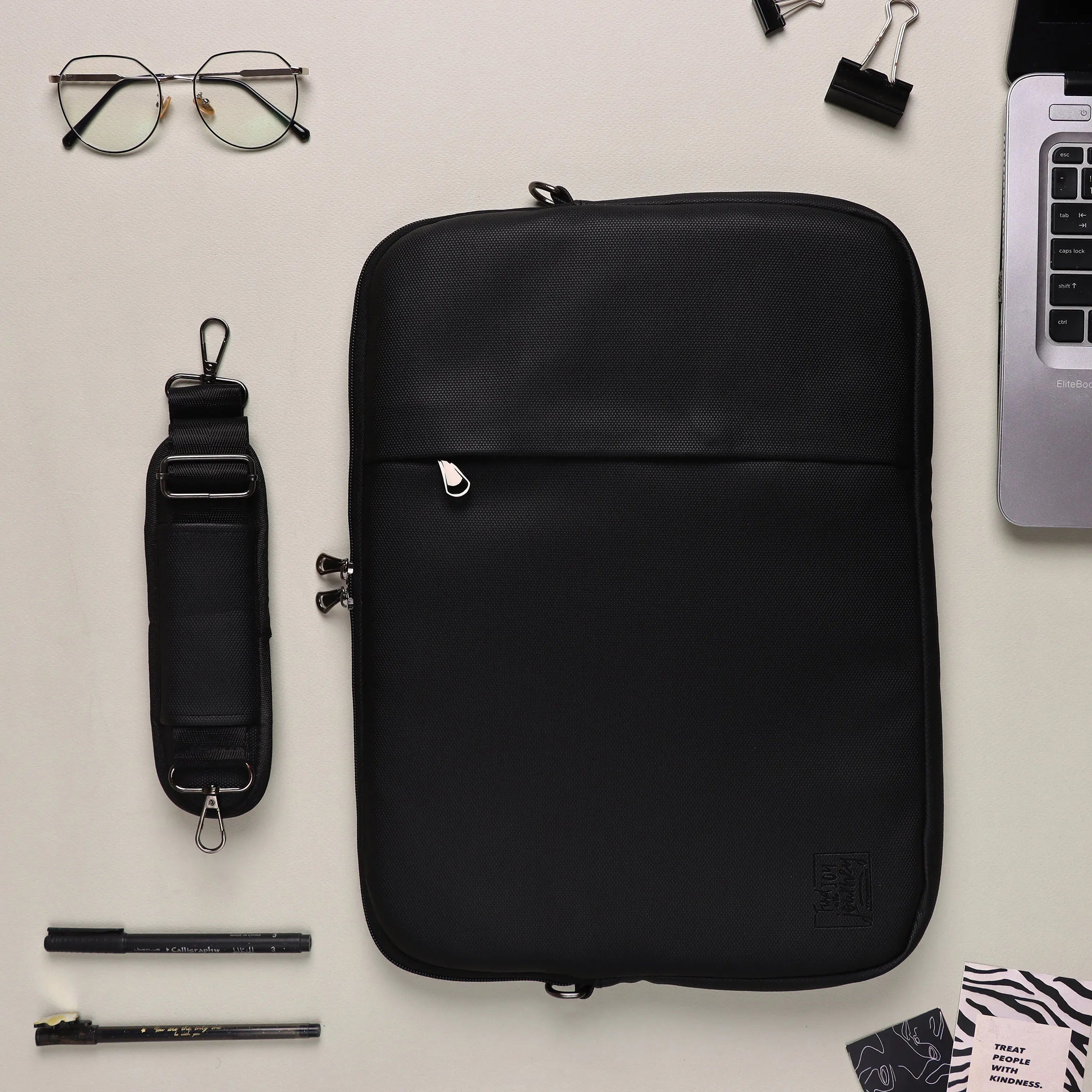 Shoulder Laptop Sleeve | Black Dawenha | دونها