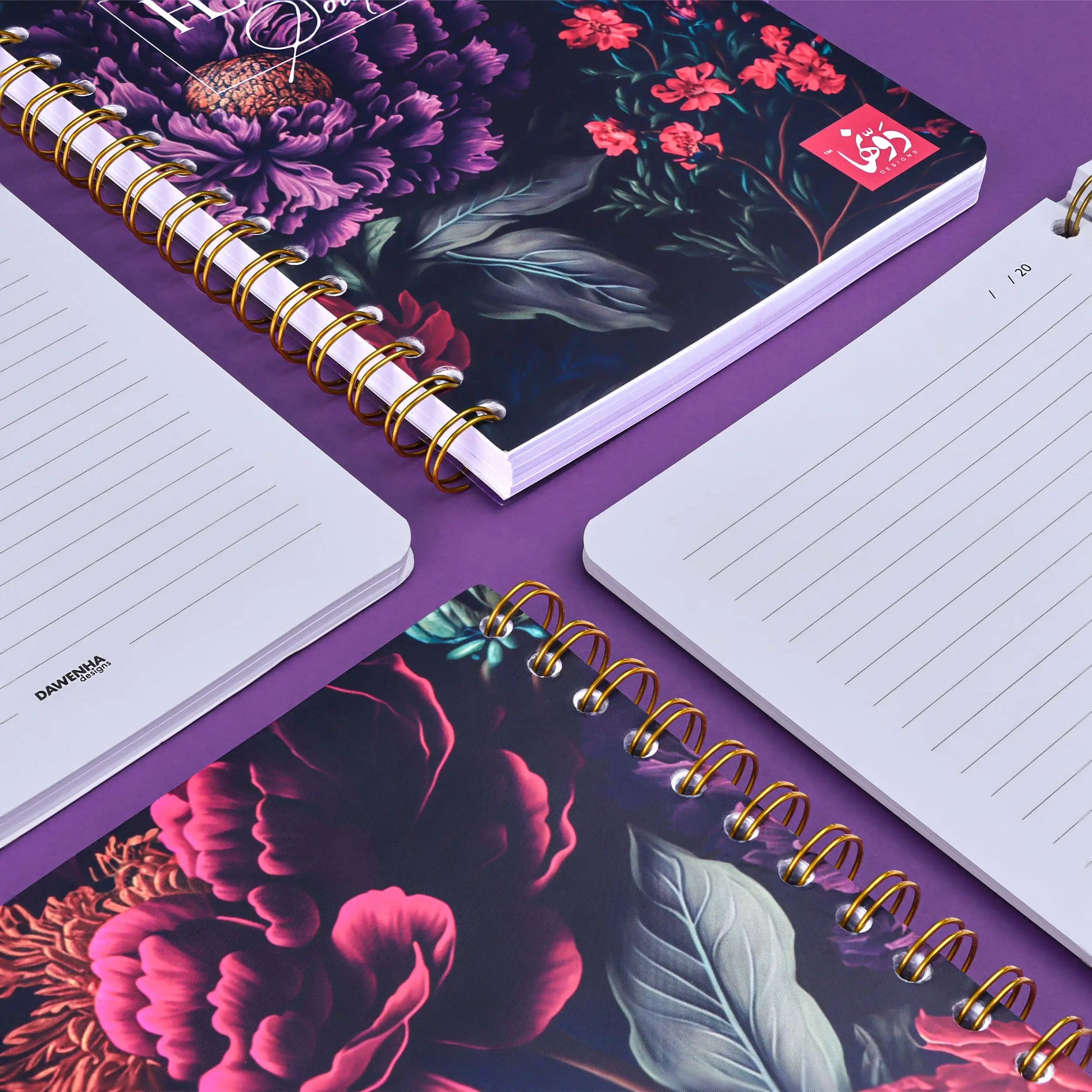 Floral Symphony | Safezone Notebook (Wired / HardCover) Dawenha | دونها