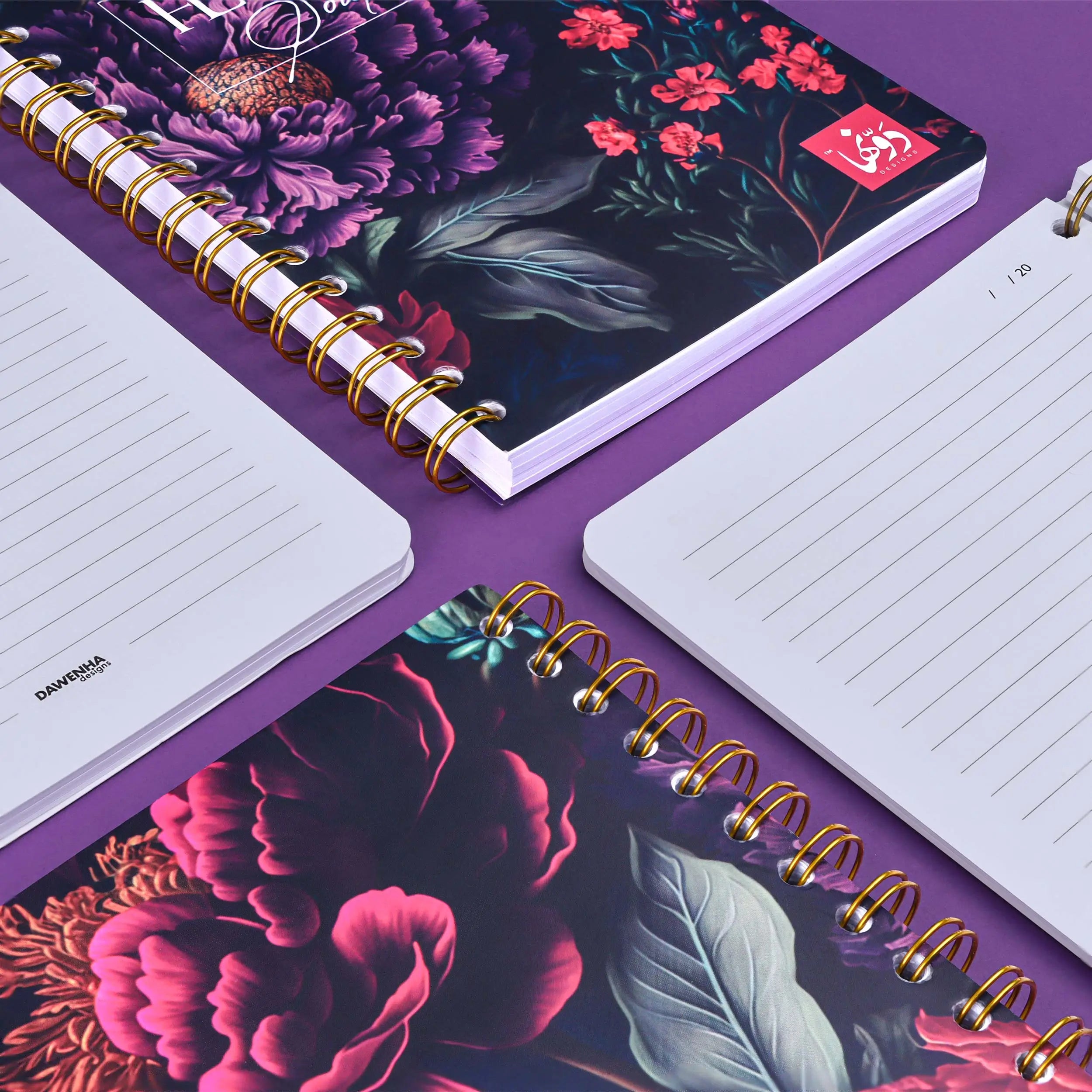 Floral Symphony | Safezone Notebook (Wired / HardCover) Dawenha | دونها