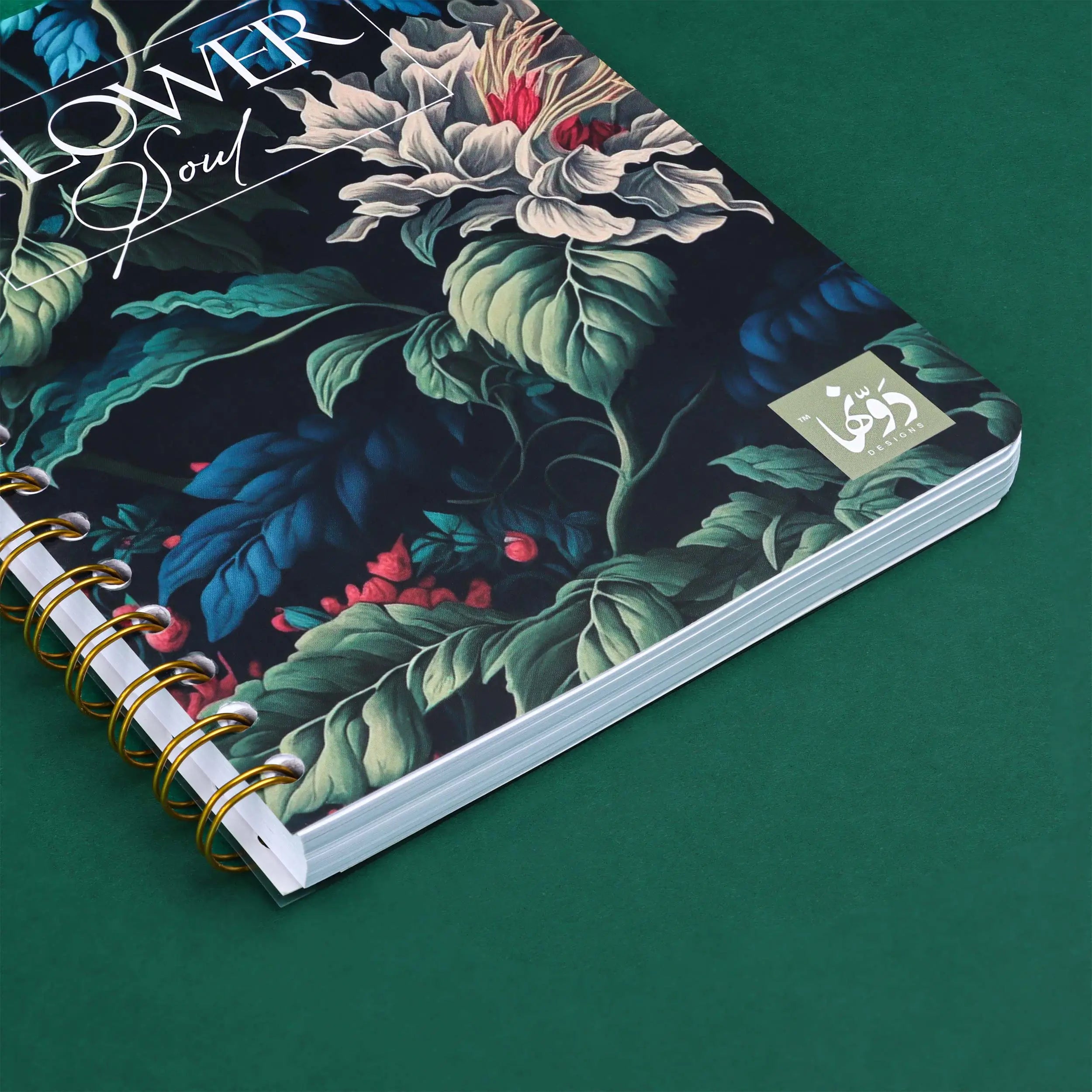 Botanical Green | Safezone Notebook (Wired / HardCover) Dawenha | دونها