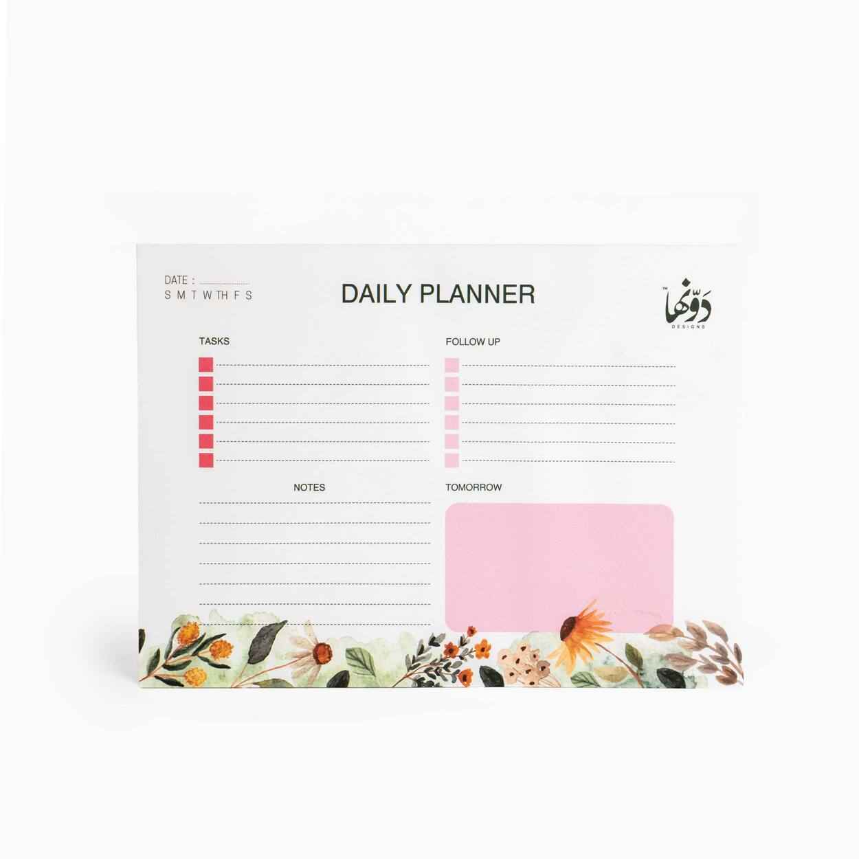 Floral - To-Do Pad English Dawenha | دونها