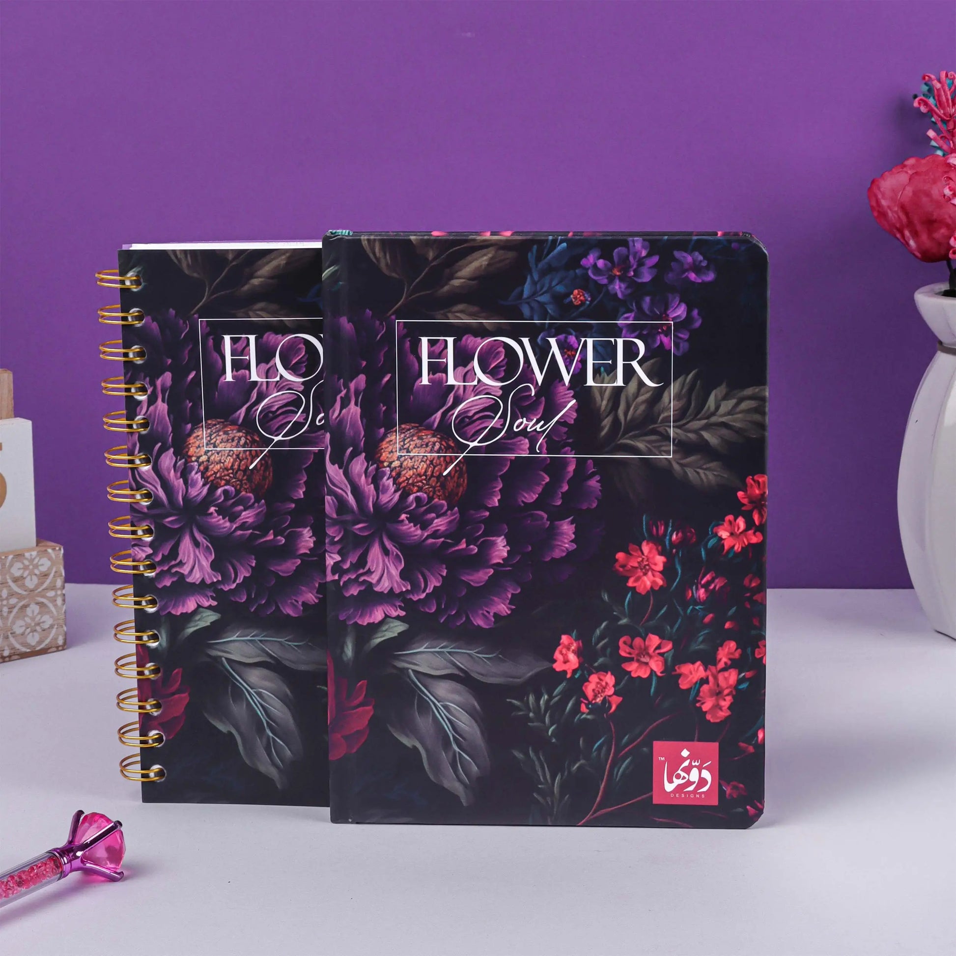Floral Symphony | Safezone Notebook (Wired / HardCover) Dawenha | دونها
