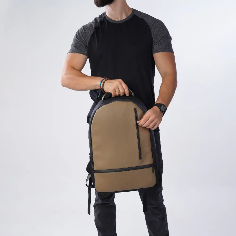 Leather Backpack | Brown bags Dawenha | دونها