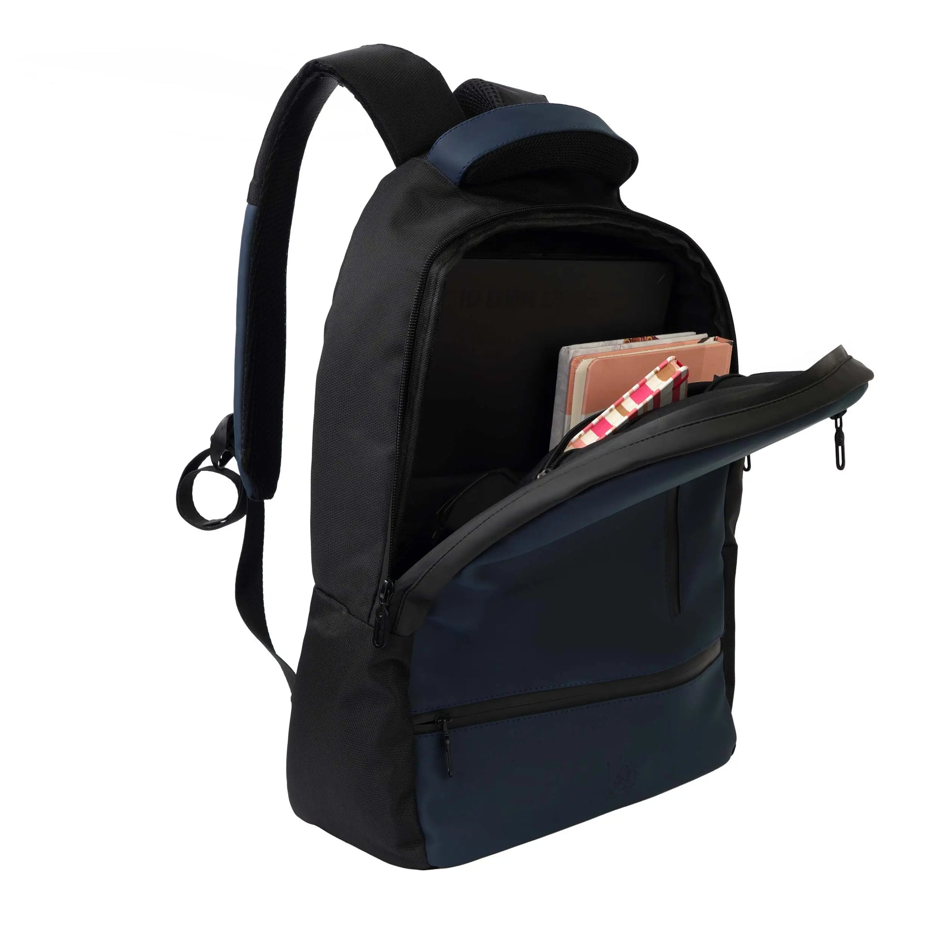 Leather Backpack | Navy blue bags Dawenha | دونها