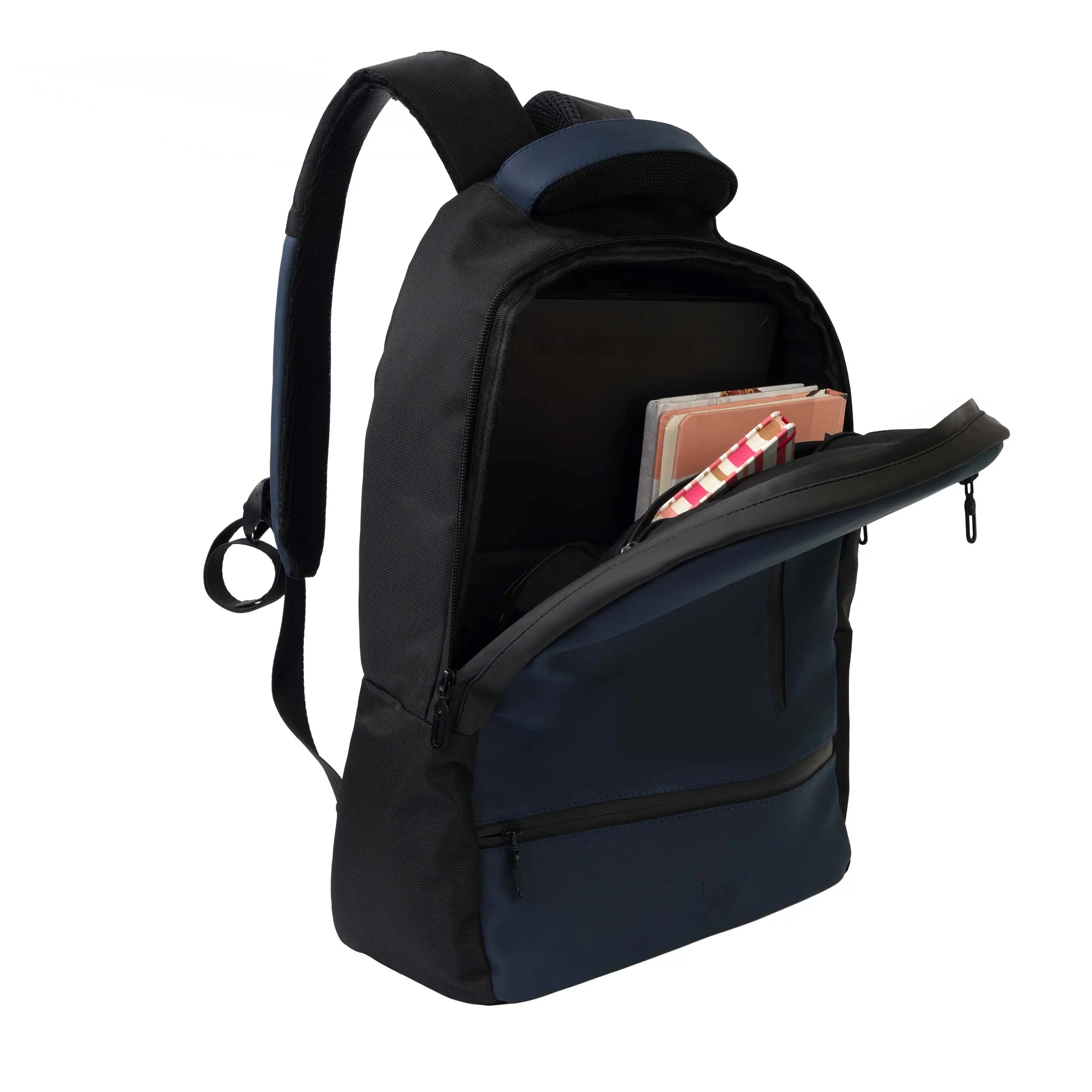 Leather Backpack | Navy blue bags Dawenha | دونها