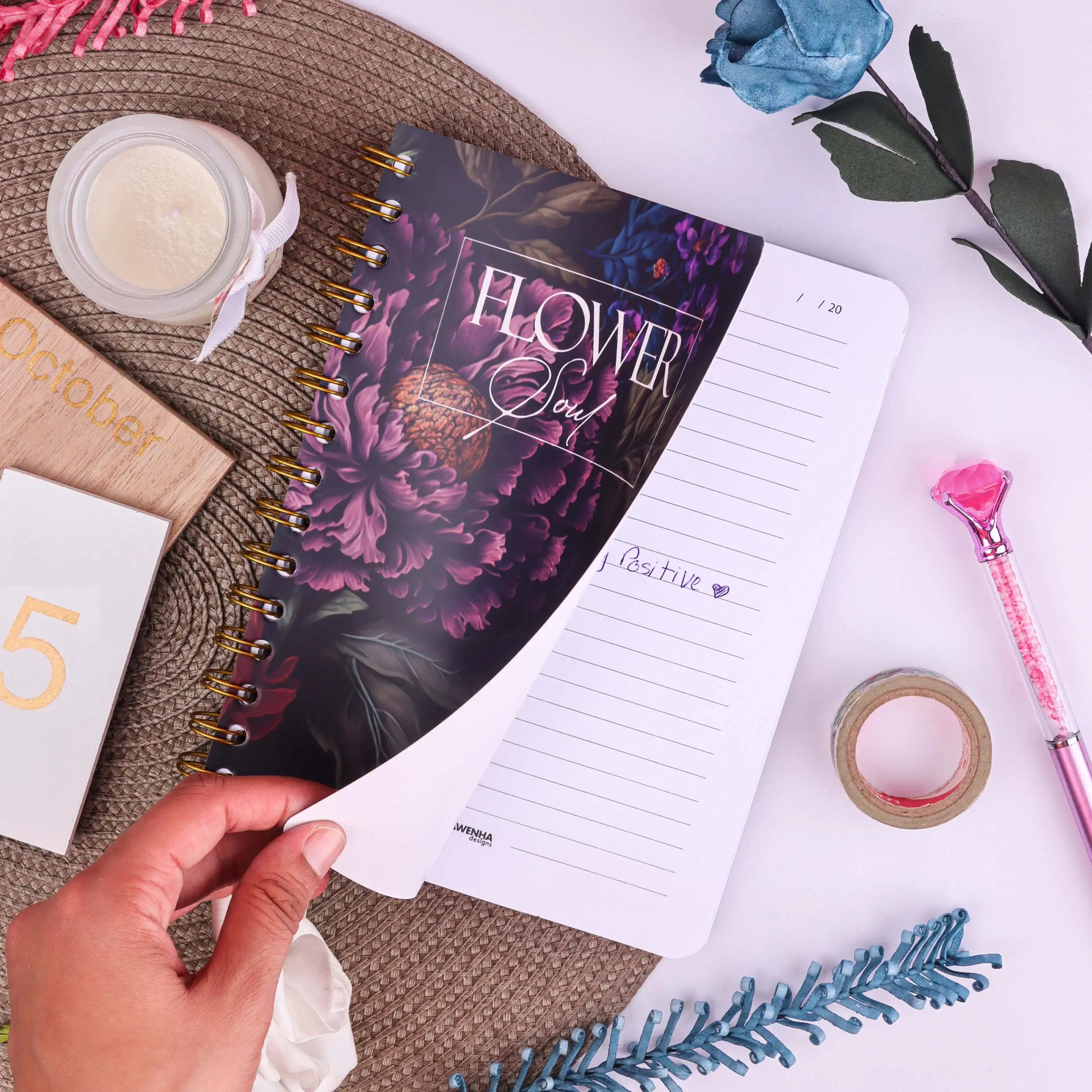Floral Symphony | Safezone Notebook (Wired / HardCover) Dawenha | دونها