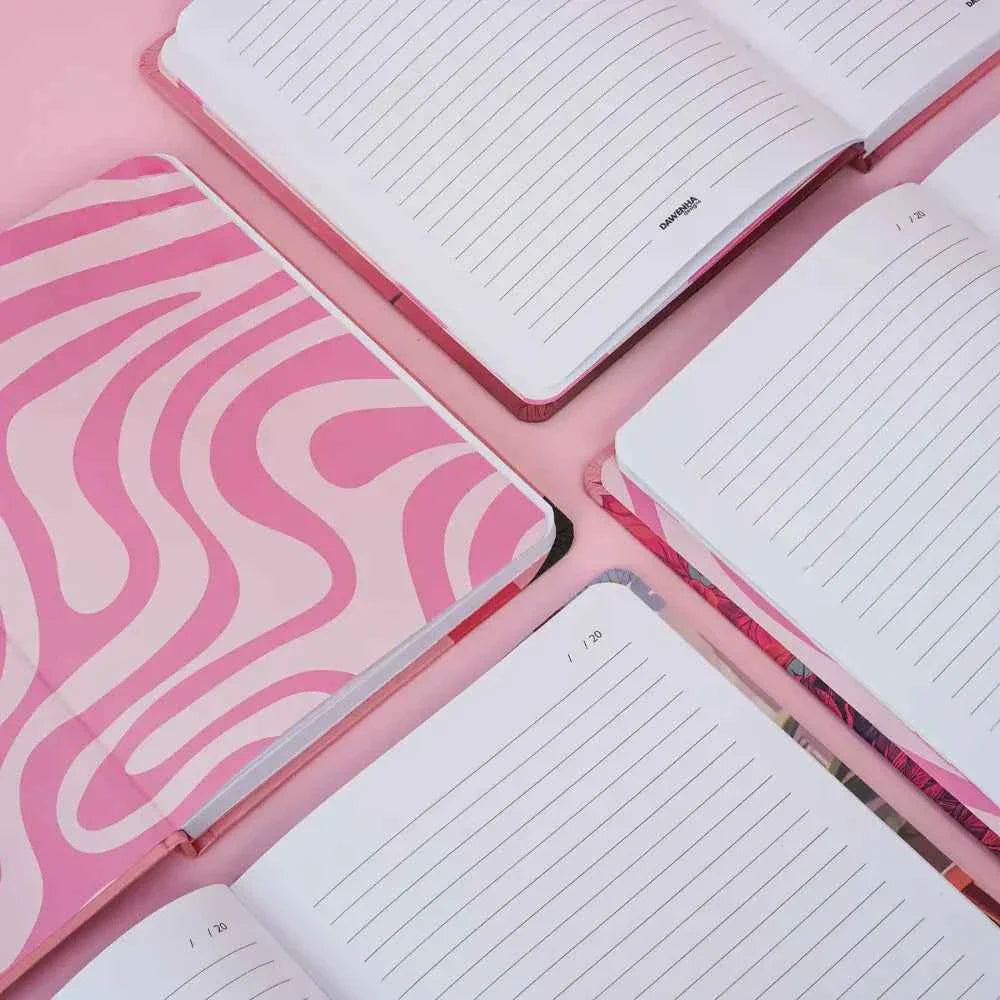 Pinky Cafe Vibes | Safezone Notebook (Wired / Hardvover) Dawenha | دونها