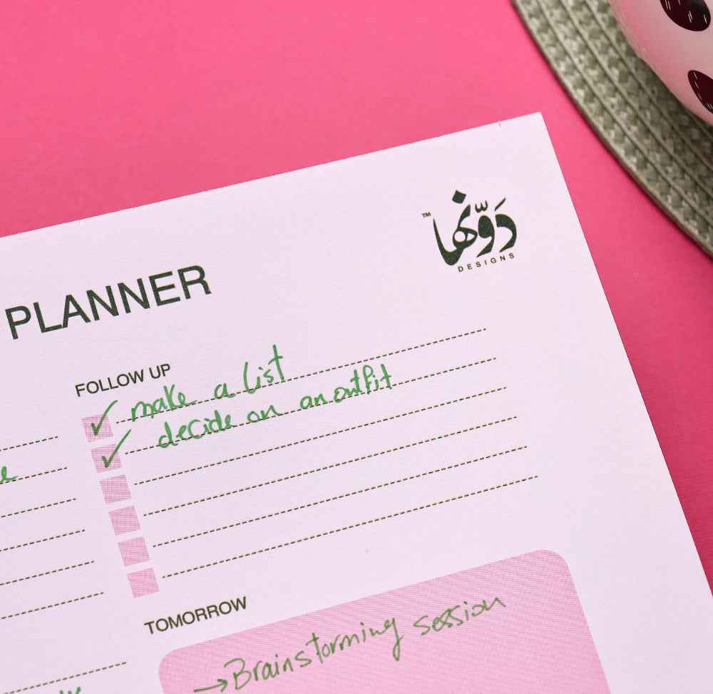 Floral - To-Do Pad English Dawenha | دونها