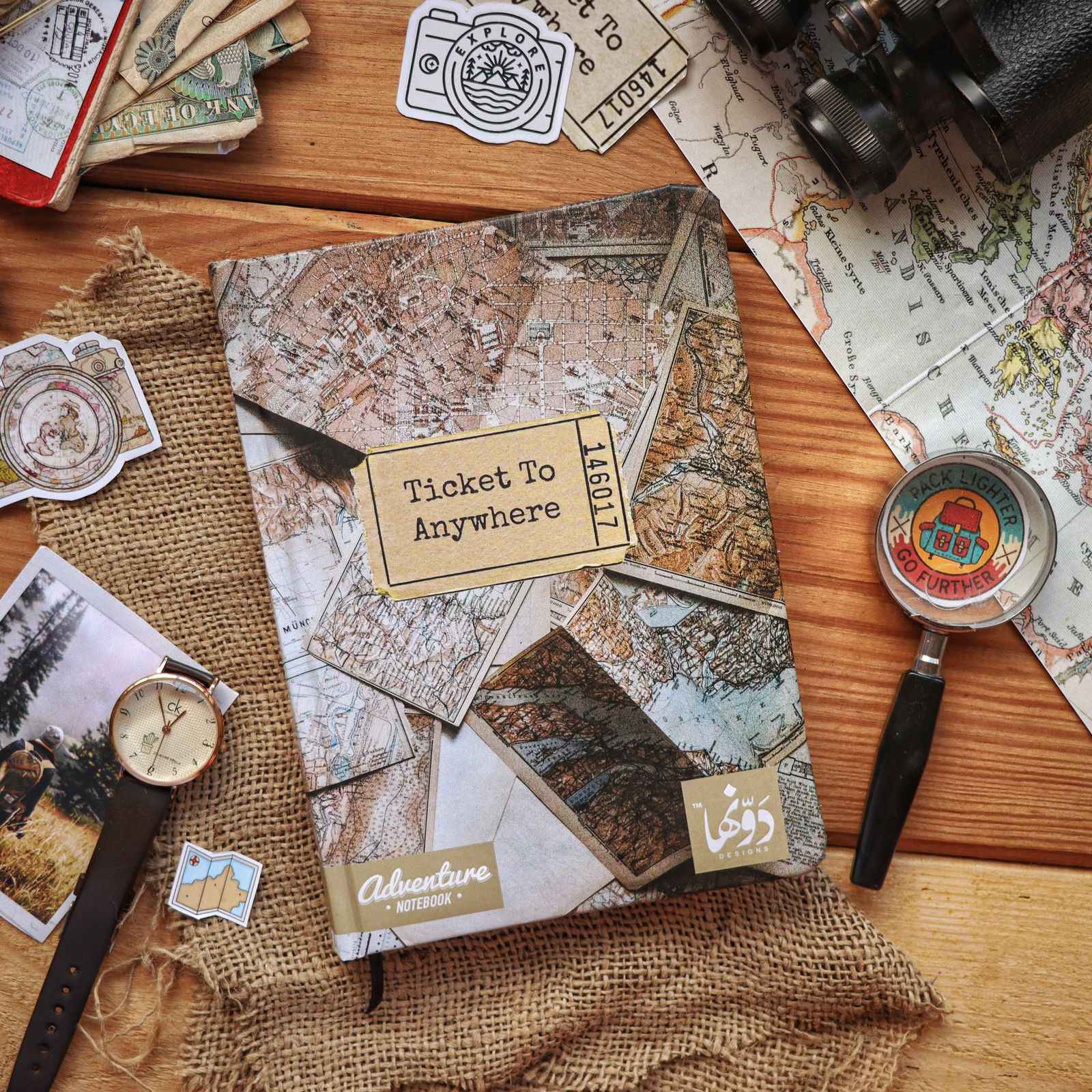 Ticket To Anywhere | Adventure Pack notebook Dawenha | دونها